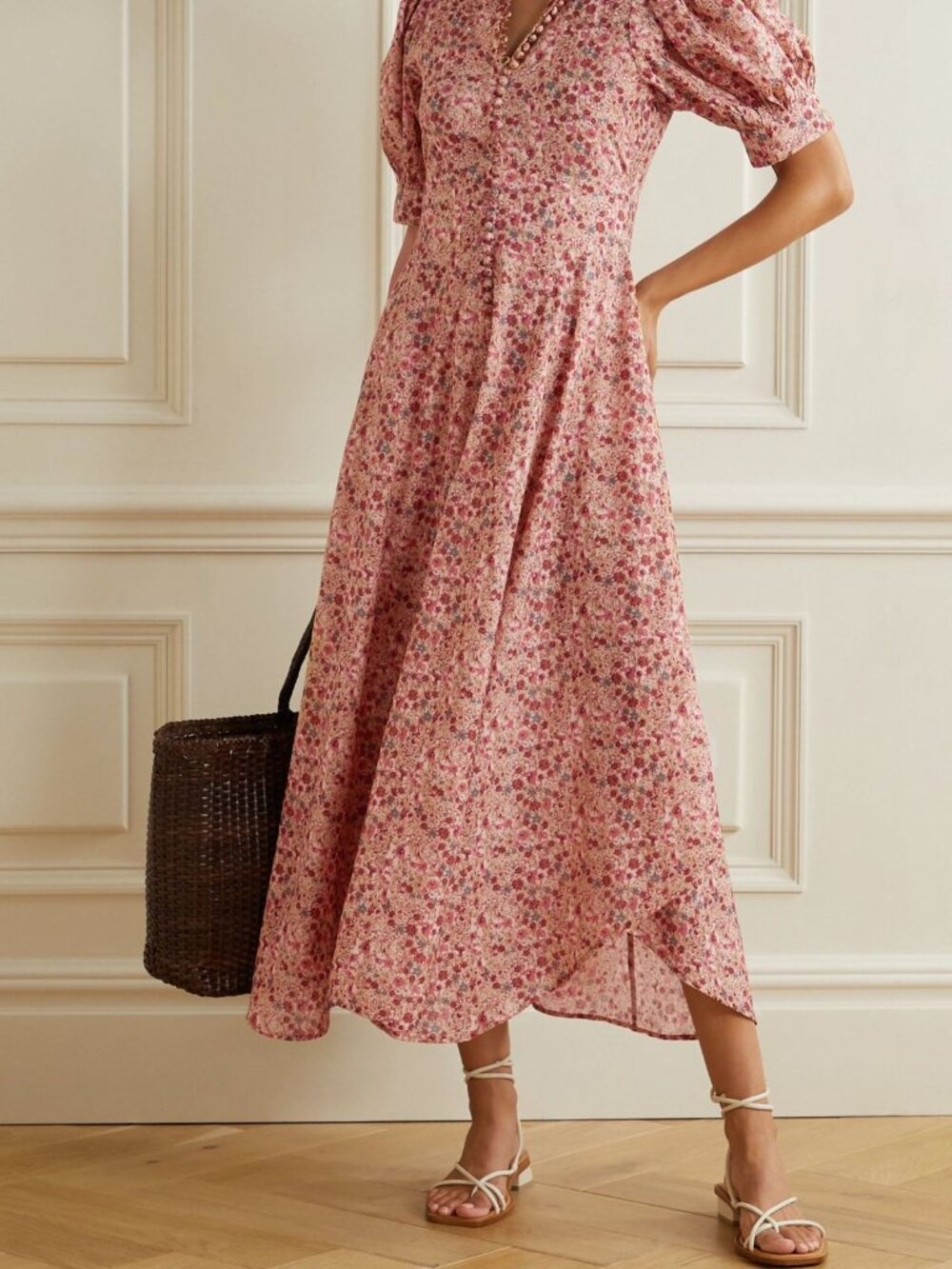 Doen Laurel Dress in Pink Valley Floral Size Large
